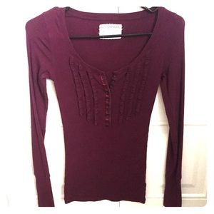 Aeropostale Burgundy Henley